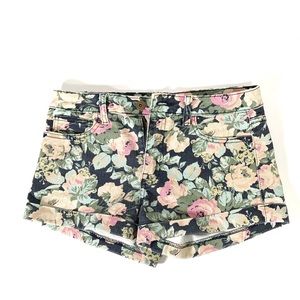 Forever 21 Floral Denim Shorts
